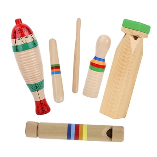 VICASKY 1 Satz Musikinstrument Pädagogisches für Teiliges Percussion Instrumentenset mit Holzresonator Zugpfeife für Frühkindliche Bildung und Kreatives VICASKY 1 Satz Musikinstrument Pädagogisches für Teiliges Percussion Instrumentenset mit Holzresonator Zugpfeife für Frühkindliche Bildung und Kreatives von VICASKY