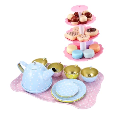VICASKY 1 Satz Nachmittagstee Tea Set for -Tee-Set Dessert-Turm- Nachmittagstee- Langlebiges Tea-Time-Spielset Plastik VICASKY 1 Satz Nachmittagstee Tea Set for -Tee-Set Dessert-Turm- Nachmittagstee- Langlebiges Tea-Time-Spielset Plastik von VICASKY