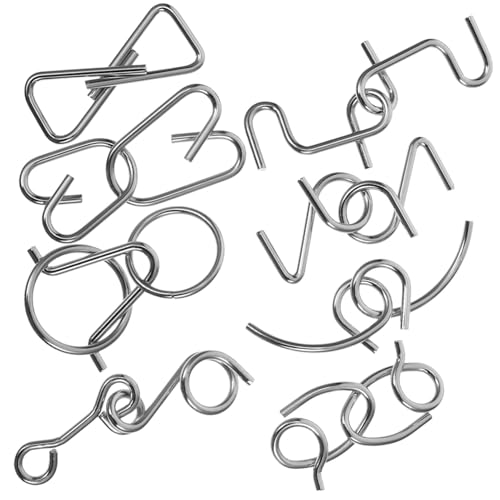 VICASKY 1 Satz Neun Serien Rätsel für Erwachsene Gehirn-Interlock-Rätsel für Puzzlespielzeug ineinander greifende Rätsel Puzzlespiele Denksportaufgaben Eisen Silber VICASKY 1 Satz Neun Serien Rätsel für Erwachsene Gehirn-Interlock-Rätsel für Puzzlespielzeug ineinander greifende Rätsel Puzzlespiele Denksportaufgaben Eisen Silber von VICASKY