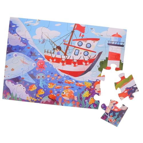 VICASKY 1 Satz Pädagogisches Papierpuzzle für Kleinkinder Unterwasserwelt Teiliges Altersgerecht für Jahre Fördert Kreativität und Logisches Sicheres und Langlebiges Material von VICASKY