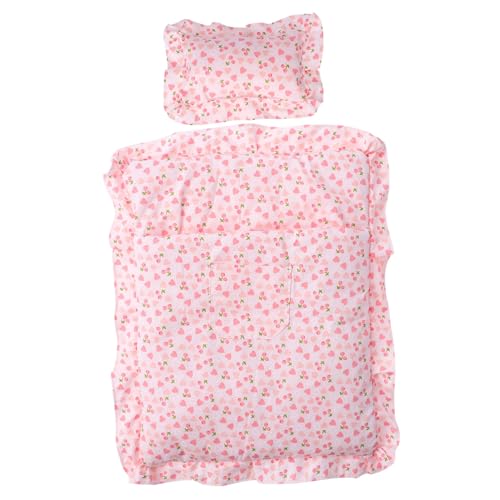 VICASKY Süßes Und Gemütliches Erdbeer-mini-bettwäscheset Für Puppenhaus Bettwäscheset Kissen Und Decke Für Puppen VICASKY Süßes Und Gemütliches Erdbeer-mini-bettwäscheset Für Puppenhaus Bettwäscheset Kissen Und Decke Für Puppen von VICASKY