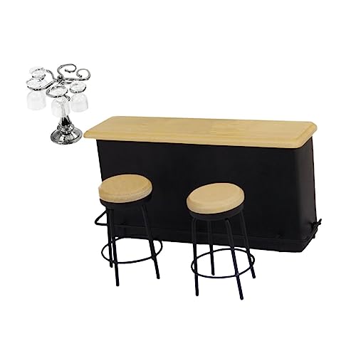 VICASKY 1 Satz Puppenhaus-Bar Mini-Hausspielzeug Puppenhausmöbel Zubehör für Puppenhäuser Wohnakzente für spielzeuge für Miniaturspielzeug Stuhlmodell Holz VICASKY 1 Satz Puppenhaus-Bar Mini-Hausspielzeug Puppenhausmöbel Zubehör für Puppenhäuser Wohnakzente für spielzeuge für Miniaturspielzeug Stuhlmodell Holz von VICASKY
