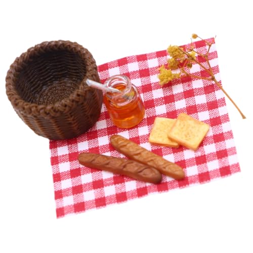 VICASKY Mini-brotkorb-Modell-Set Für Puppenhaus Kunstharz Basteldekor Miniatur- -Ornament von VICASKY