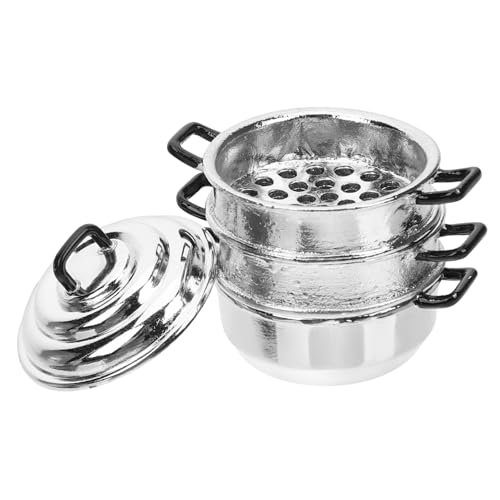 VICASKY 1 Set Mini Dampfer Topf Spielzeug Simulation Geschirr Spielzeug Pretend Play Küche Spielzeug von VICASKY