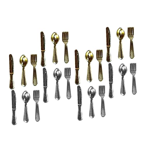 VICASKY 1 Set Puppenhaus Miniatur-besteckset Gabeln Löffel Sicheres Robustes Miniatur-küchenzubehör Für Rollenspiele Für Jungen Und Mädchen VICASKY 1 Set Puppenhaus Miniatur-besteckset Gabeln Löffel Sicheres Robustes Miniatur-küchenzubehör Für Rollenspiele Für Jungen Und Mädchen von VICASKY