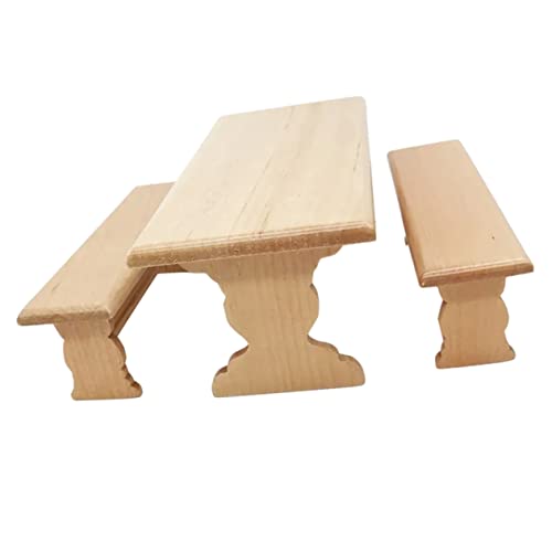 VICASKY 1 Satz Puppenstubentisch und Stühle Puppenhaus- Miniatur-Hausbausatz für kinderspielzeug Minitisch und Stuhl Zubehör für Mikrolandschaften hölzern Khaki VICASKY 1 Satz Puppenstubentisch und Stühle Puppenhaus- Miniatur-Hausbausatz für kinderspielzeug Minitisch und Stuhl Zubehör für Mikrolandschaften hölzern Khaki von VICASKY