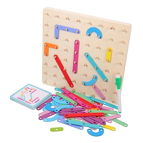 VICASKY 1 Satz Puzzle -Rack Kleinkindspielzeug Experiment Rätsel holzspielzeug holzspielsachen grafisches Lernspielzeug Lernwerkzeug für geometrische Formen hölzern Colorful von VICASKY