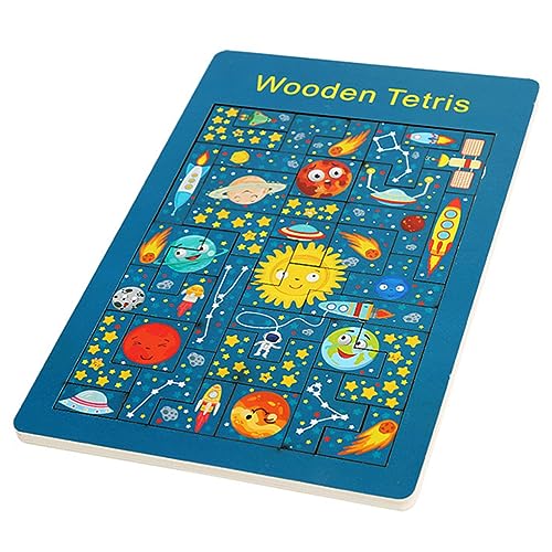 VICASKY 1 Satz Puzzle- Rätsel des Sonnensystems Intelligente Spiele Spielmatte Denksportaufgaben Geometrisches Puzzle Ball Puzzles Für Kleinkinder 1-3 Lernpuzzle Hölzern von VICASKY