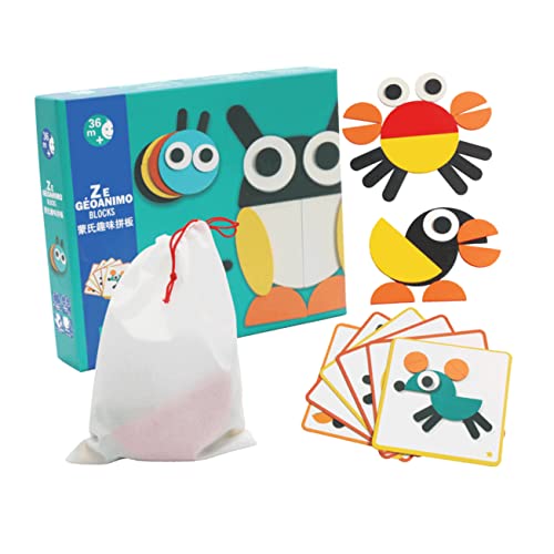 VICASKY 1 Satz Puzzle Sortieren Von Stapelspielen Tangram- Geometrisches Tangram Musterblöcke Aus Holz -Tangram Tangram Zum Lernen Im Vorschulalter Hölzern Colorful VICASKY 1 Satz Puzzle Sortieren Von Stapelspielen Tangram- Geometrisches Tangram Musterblöcke Aus Holz -Tangram Tangram Zum Lernen Im Vorschulalter Hölzern Colorful von VICASKY