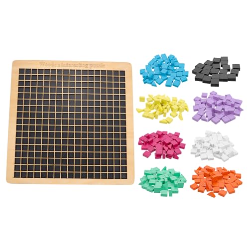VICASKY 1 Satz Puzzle rätsel Denksportaufgaben Kinderspielzeug Kinderrätsel mathematische Rätsel im Klassenzimmer Kindergarten-Rätsel Farbpassungsspielzeug Holz von VICASKY