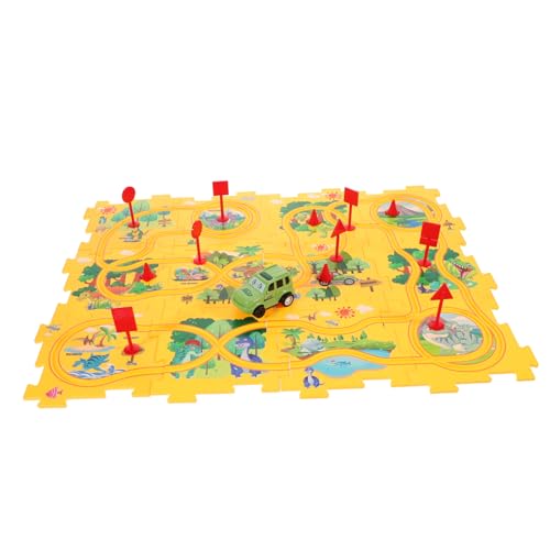 VICASKY 1 Satz Puzzle-schienenauto Auto-abenteuerspielzeug Autobauspielzeug Pädagogischer Puzzle-Track Puzzle-Track-spielset Dinosaurier-Track-spielzeugset Wagen Plastik Kind Spielzeugauto von VICASKY