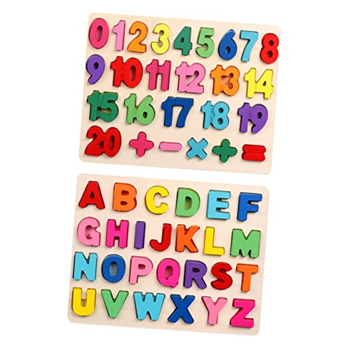 VICASKY 1 Satz Rätsel für rätselbuch kinderpuzzle buchstabenpuzzle laubsäge Rechenspielzeug mathematische Rätsel Zahlenrätsel Rätsel für Kleinkinder Bambus von VICASKY