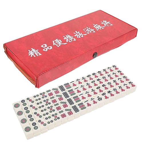 VICASKY 1 Satz Reise-Mahjong-melaminfliesen Partyspiel-Set Familien-Mahjong-reiseset Mahjong-steinspiel Reise-Mahjong-Set Reise-Mahjong-spielsteine Empfindlich Reisen Majiang-Maschine von VICASKY