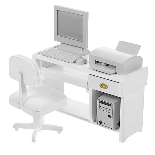 VICASKY 1 Set Mini-büro-schreibtischstuhl-spielzeugset Für Puppenhaus Im Maßstab 112 Miniatur-büromöbelset Computertisch Puppenmöbelset VICASKY 1 Set Mini-büro-schreibtischstuhl-spielzeugset Für Puppenhaus Im Maßstab 112 Miniatur-büromöbelset Computertisch Puppenmöbelset von VICASKY