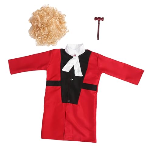 VICASKY Richterkostüm-Set Für Kleinkinder – -Rollenspiel Für Kinder Realistisches Karriere-Rollenspiel-Outfit Für Halloween-Partys von VICASKY