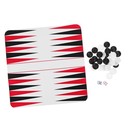 VICASKY 1 Satz Satz Backgammon Road Trip Brettspiel Roadtrip-Spiel Flugzeug -Reisespiel Flugzeug tragbares Spiel Brettspiele im Freien Camping -Brettspiel Road Trip Rucksackspiel Gummi von VICASKY