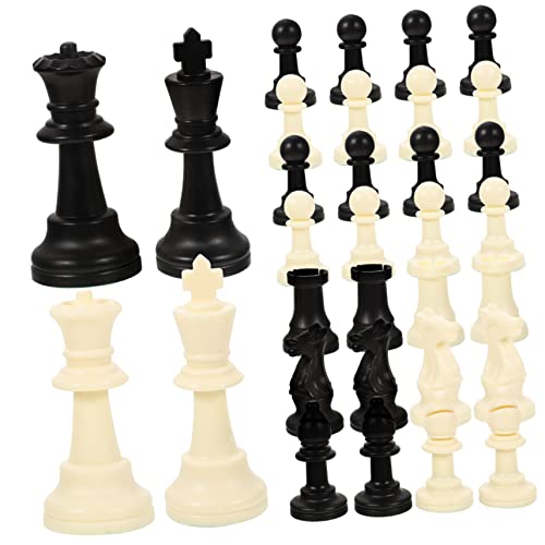 VICASKY 1 Satz Schachfiguren Schach Für Brettspiel Klassisches Spielzeug Zahlenspielzeug Internationales Schach Desktop-Spielzeug Schachuhr Magnetisch Zubehör Plastik von VICASKY