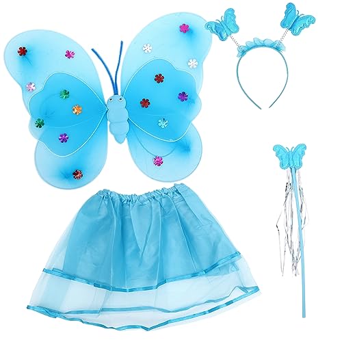 VICASKY 1 Satz Schmetterlings-fee-kostüm Rosa Feenflügel Mädchen Fee Schmetterling Kostüm Schmetterlingskostüm- Leuchtendes Schmetterlingskostüm Engelsflügel Blue Gittergewebe VICASKY 1 Satz Schmetterlings-fee-kostüm Rosa Feenflügel Mädchen Fee Schmetterling Kostüm Schmetterlingskostüm- Leuchtendes Schmetterlingskostüm Engelsflügel Blue Gittergewebe von VICASKY