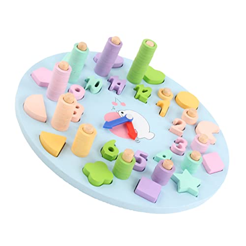 VICASKY Form-Zahlen-zuordnungsuhr Spielzeug Für Jungen Und Mädchen Früherziehungs-Puzzle Gedächtnistrainingsspielzeug Aus Holz Für Jungen Und Mädchen von VICASKY