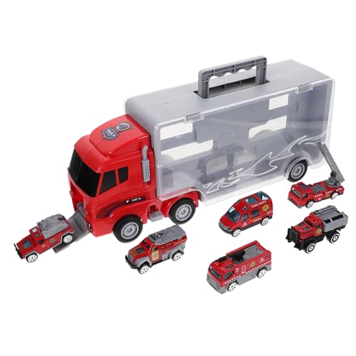 VICASKY Pädagogisches Feuerwehrauto-Spielzeug Für 4-jährige LKW-Modell Für Kleinkinder Und Kinder von VICASKY