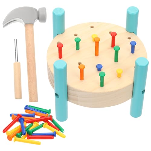 VICASKY 1 Satz Simulations-tippspiel Nägel Heringe Nagel Bildungsspielzeug Werkbankaktivität Für Kleinkinder Aktivität An Der -werkbank Schlaghammer Puzzle- Holz VICASKY 1 Satz Simulations-tippspiel Nägel Heringe Nagel Bildungsspielzeug Werkbankaktivität Für Kleinkinder Aktivität An Der -werkbank Schlaghammer Puzzle- Holz von VICASKY
