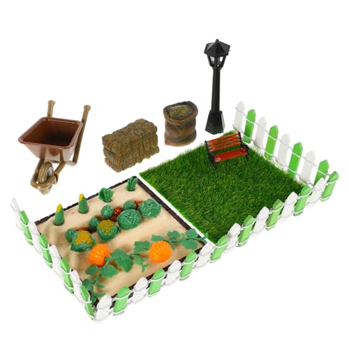 VICASKY 1 Satz Simulierter Gemüsebauernhof kleine Minischüsseln kleine Futternäpfe Puppenhaus Zubehör Sandkastenzubehör Miniatur-Bauernhof liefert Fotografie-Requisite Mini-Hausaccessoire von VICASKY