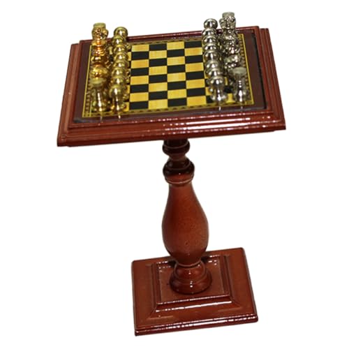 VICASKY Puppenhaus Versorgung Mini Schach Spielzeug Schach Bord Für Mini Zimmer von VICASKY