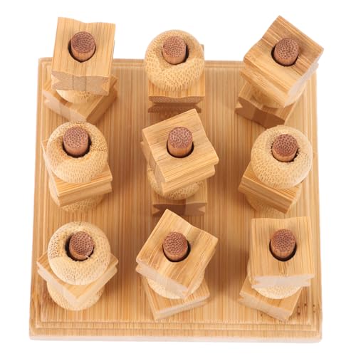 VICASKY 1 Satz Sizi Schachspielzeug Zehe Tabletop-Brettspiel TAC Toe Brettspiel Denkspiel hölzern von VICASKY