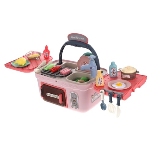 VICASKY 1 Satz Spielhaus Kochen Kind Vorgeben Essen Koffer Küchenspielzeug Picknick- Grillkochkoffer Simulationsbesteck Simulation Küchenspielzeug Rosa Plastik VICASKY 1 Satz Spielhaus Kochen Kind Vorgeben Essen Koffer Küchenspielzeug Picknick- Grillkochkoffer Simulationsbesteck Simulation Küchenspielzeug Rosa Plastik von VICASKY