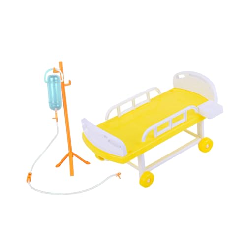 VICASKY 1 Satz Spielzeugarztkoffer und Krankenbett Infusionsflasche für Rollenspiele im Kinderzimmer Fördert Kreativität und Vorstellungskraft Farblich Zufällig Ausgewählt von VICASKY