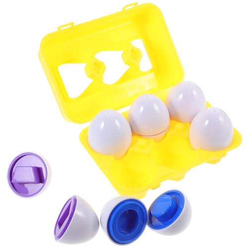 VICASKY 1 Satz Spielzeugeier deko Puzzle Lernspielzeug Pädagogisches kinderpuzzle Kleinkind Spiele passendes Kindergeschenk Plastik Yellow von VICASKY