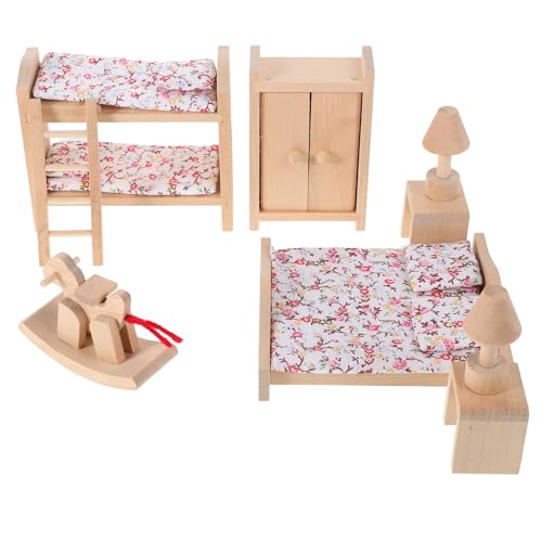 VICASKY Puppenhaus Miniatur Bett Mini Puppenhaus Möbel Set Kinder Spielzeug Dekoration Miniatur Landschaft Ornament von VICASKY