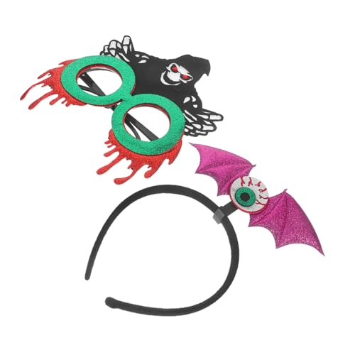 VICASKY 1 Satz Stirnband Halloween-Kopfbedeckung Halloween-Fledermaus-Stirnbänder Halloween-Brille Party-Cosplay-Accessoires Halloween-Rollenspielzubehör das Haustier VICASKY 1 Satz Stirnband Halloween-Kopfbedeckung Halloween-Fledermaus-Stirnbänder Halloween-Brille Party-Cosplay-Accessoires Halloween-Rollenspielzubehör das Haustier von VICASKY