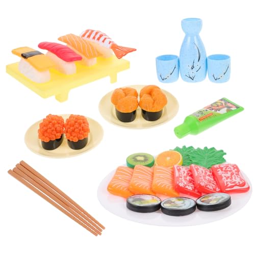 VICASKY 1 Satz Sushi-Simulation Foto-Requisiten Gefälschtes Küchenspielzeug Mini- -Rollenspiel Gefälschte Lebensmittelverzierung Gefälschtes Sushi-Modell Mini-hausdekorationen Plastik VICASKY 1 Satz Sushi-Simulation Foto-Requisiten Gefälschtes Küchenspielzeug Mini- -Rollenspiel Gefälschte Lebensmittelverzierung Gefälschtes Sushi-Modell Mini-hausdekorationen Plastik von VICASKY
