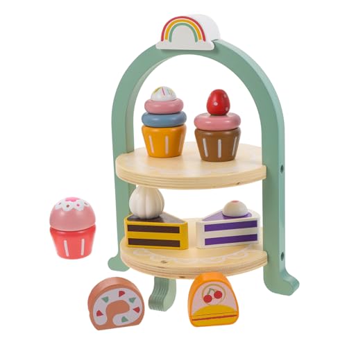 VICASKY 1 Satz Teeservice Set aus Holz für Rollenspiel für Kreative Aktivitäten für Junge für Fantasievolles Teetrinken und Kuchensimulation VICASKY 1 Satz Teeservice Set aus Holz für Rollenspiel für Kreative Aktivitäten für Junge für Fantasievolles Teetrinken und Kuchensimulation von VICASKY
