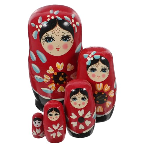 VICASKY 1 Satz Teiliges Handbemalte Russische Puppen aus Holz für Lernspielzeug Frühe Einzigartige Farben für Familie und Freunde VICASKY 1 Satz Teiliges Handbemalte Russische Puppen aus Holz für Lernspielzeug Frühe Einzigartige Farben für Familie und Freunde von VICASKY