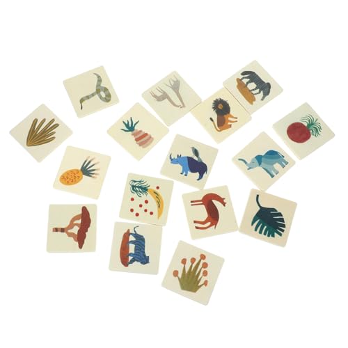 VICASKY Holzspielzeug Lernspielzeug für Kleinkinder Montessori Tierkarten für Frühe Bildung Gedächtnisspiel und Kognitive Entwicklung für Eltern Kind Aktivitäten von VICASKY