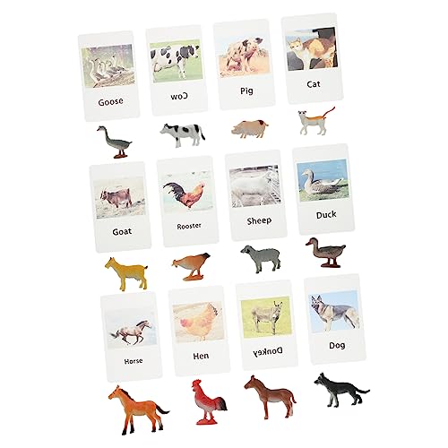 VICASKY 1 Satz Tiermodellkarte Toys spielsachen tierische kognitive Karten Tierpuzzle für Kinder Kognitives Match-Spielzeug für Tiere Interaktives kognitives Eltern- -Spielzeug Papier von VICASKY