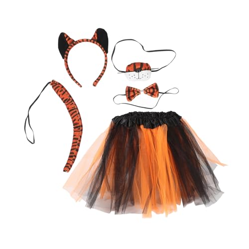 VICASKY 1 Satz Tiger-Stirnband-Set Halloween-Tigerkostüm Tierohren Cosplay Tier-Stirnband-Kostüm Tutu-Rock Tigerkostüm für Erwachsene Tiger-Fliege Cosplay -Tierohren Tierkostüm-Kit Stoff VICASKY 1 Satz Tiger-Stirnband-Set Halloween-Tigerkostüm Tierohren Cosplay Tier-Stirnband-Kostüm Tutu-Rock Tigerkostüm für Erwachsene Tiger-Fliege Cosplay -Tierohren Tierkostüm-Kit Stoff von VICASKY
