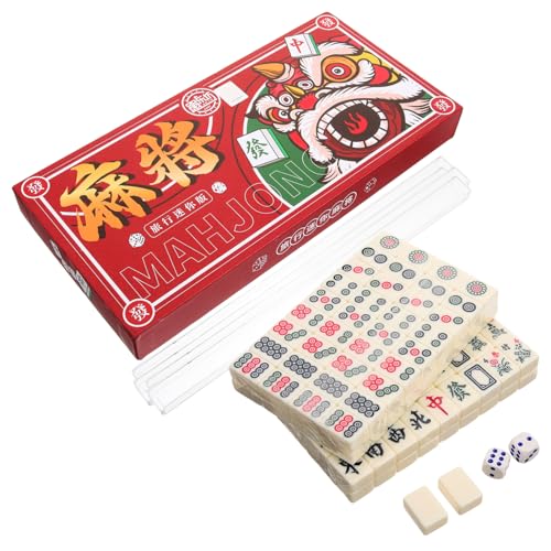 VICASKY 1 Satz Tragbares Mini-Mahjong Mahjong-brettspiel Mahjong-Tisch Mahjong-Karten Mahjong-Spielkarten Mini-Mahjong-Spiel Mahjong-ständer Mahjong-Rack Mahjong-kit Weiß Melamin VICASKY 1 Satz Tragbares Mini-Mahjong Mahjong-brettspiel Mahjong-Tisch Mahjong-Karten Mahjong-Spielkarten Mini-Mahjong-Spiel Mahjong-ständer Mahjong-Rack Mahjong-kit Weiß Melamin von VICASKY