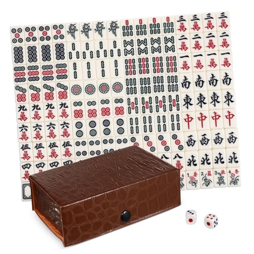 VICASKY 1 Satz Tragbares Mini Mahjong Spielset Reise Mahjong Set für Familienfeiern Leicht und Praktisch mit Tragetasche für Unterhaltung und Reisen VICASKY 1 Satz Tragbares Mini Mahjong Spielset Reise Mahjong Set für Familienfeiern Leicht und Praktisch mit Tragetasche für Unterhaltung und Reisen von VICASKY