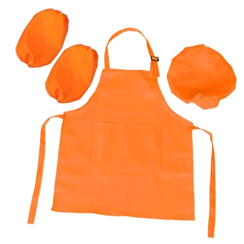VICASKY 1 Satz Verstellbare Kinderschürze mit Mütze und Ärmelschutz Teiliges für Jungen für Backen und Kreative Aktivitäten Pflegeleicht und Schützend VICASKY 1 Satz Verstellbare Kinderschürze mit Mütze und Ärmelschutz Teiliges für Jungen für Backen und Kreative Aktivitäten Pflegeleicht und Schützend von VICASKY
