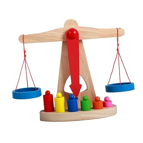 VICASKY 1 Set Kleinkind-Waage-Spielzeug Holz-lernspielzeug Frühes Lernspielzeug Buntes Gewicht Kognitives Spielzeug Sicher Und Unterhaltsam Für Jungen von VICASKY