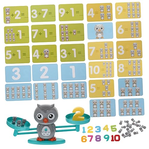 VICASKY 1 Satz Waagen ausbalancieren Kleinkinder Stamm-Lernwerkzeug-Spiel Spiele zum Zählen des Gleichgewichts Balance Cooles Mathe-Spiel Stammlernwerkzeug Plastik Grey von VICASKY