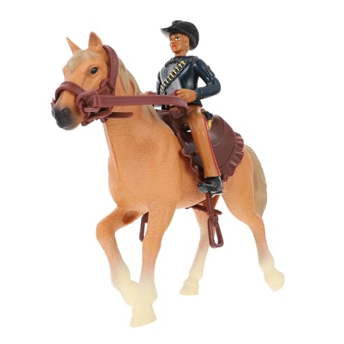 VICASKY 1 Satz Western-Cowboy-Modell Figuren Von Nutztieren Desktop-Spielzeug Mini-tierspielzeug Pferdefiguren Spielset Indisches Dekor Pferdespielzeug Puppe Zubehör Kind Schreibtisch Abs von VICASKY