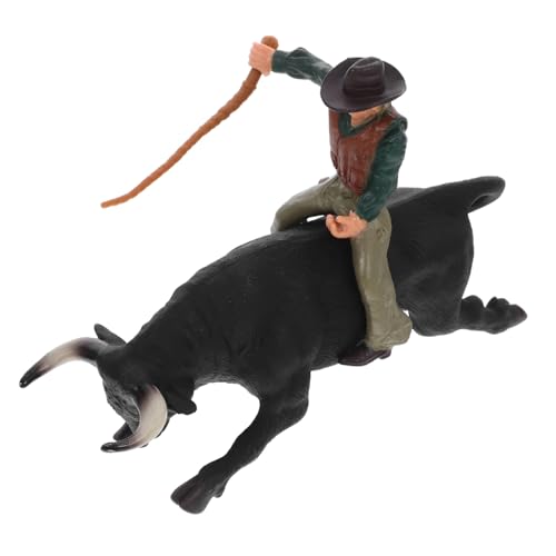 VICASKY 1 Satz Western-Cowboy-Stier kinderzimmerdeko für wohnzimmerdeko Cowboy-Actionfigur Cowboyfiguren Stierkampf-Handwerksmodell kreatives Stierspielzeug PVC von VICASKY