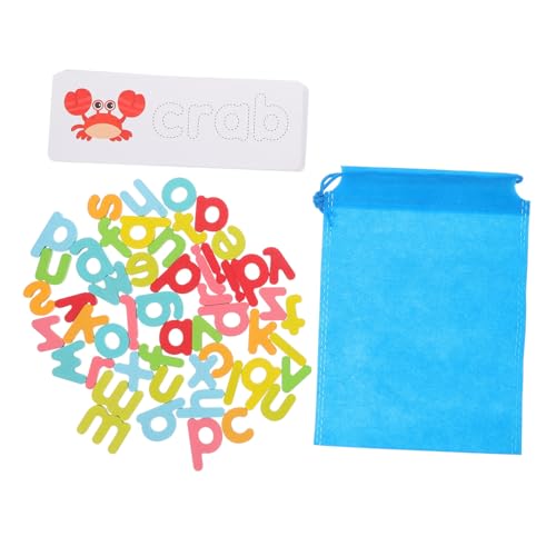 VICASKY 1 Satz Wortbuchstabierspiel Für Intelligente Spiele Bildungsspielzeug Sensorisches Alphabet-lernspielzeug Stielspielzeug Kartenspiel Colorful Papier von VICASKY