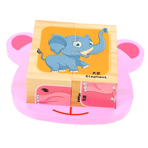 VICASKY 1 Satz Würfelpuzzle Puzzles Kinderpuzzlespielzeug Cartoon Blockspielzeugpuzzle Für Tierisches Kognitives Spielzeugblockpuzzle Kinderspielzeugpuzzle Zusammenbauspielzeug von VICASKY