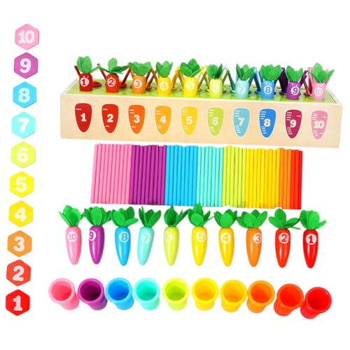 VICASKY 1 Satz Zählstab- Zahlenlernspielzeug Für Kleinkinder Montessori Sortierspielzeug Mathematikspielzeug Im Vorschule Zählen Und Sortieren Bunt Hölzern VICASKY 1 Satz Zählstab- Zahlenlernspielzeug Für Kleinkinder Montessori Sortierspielzeug Mathematikspielzeug Im Vorschule Zählen Und Sortieren Bunt Hölzern von VICASKY