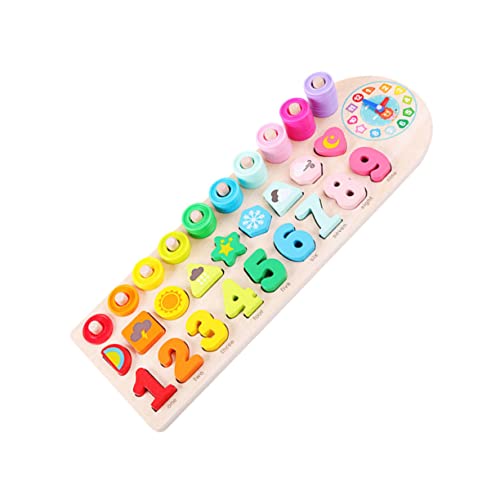 VICASKY 1satz Kreatives Zahlen-Jigsaw-Spielzeug Pädagogisches Holzpuzzle Für Junge Mädchen Frühes Lernen Für Jungen Und Mädchen Farbenfrohes Langlebiges Spielzeug Für Bildung Und von VICASKY